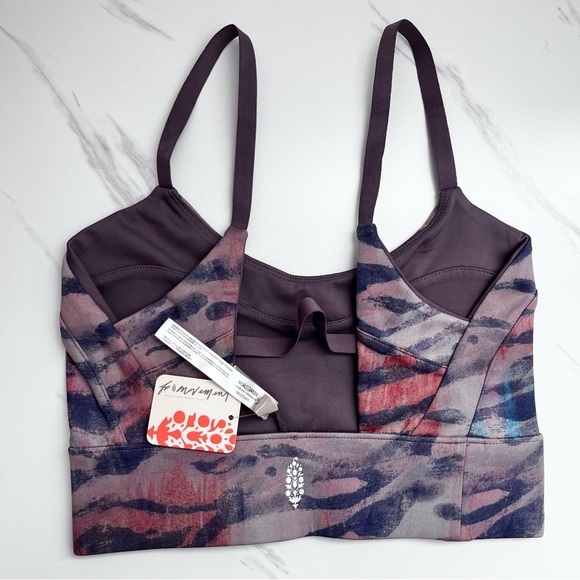 FP Movement Beat The Heat Sports Bra Tiger Combo Purple Reversible Size XS - Picture 4 of 6